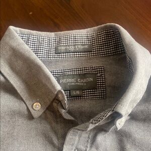 Pierre Cardin - Gray Men's chemise large - vintage and rare